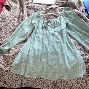 Inspired Hearts Mint Green Long Sleeve Dress